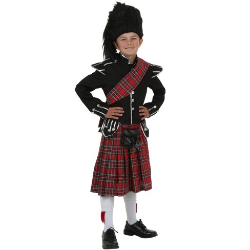 Halloweencostumes.com Medium Child Scottish Costume, Black/red : Target