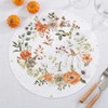 Saro Lifestyle Golden Harvest Fall Wreath Placemat (Set of 4), White, 15"x15" - 4 of 4