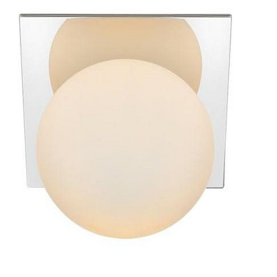 Elegant Lighting Jillian 1 light Chrome and frosted white Bath Sconce