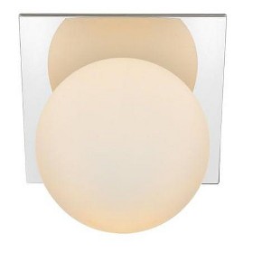 Elegant Lighting Jillian 1 light Chrome and frosted white Bath Sconce - 1 of 4