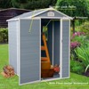 NicBex Utility Tool Storage Sheds House with Window and Air Vents for Backyard Garden,Patio,Gray - 2 of 4