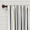 Farmhouse Stripe Yarn Dyed Eco-Friendly Recycled Cotton Window Curtain Panels Black 42X63 Set - 2 of 4