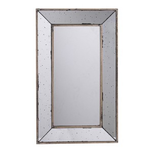 SEVOBAL Bathroom Vanity Mirrors Shatterproof Safety Rectangle Mirror with Floral Accents Durable Construction, Silver, 16.5"*1.4"*24" - 1 of 4