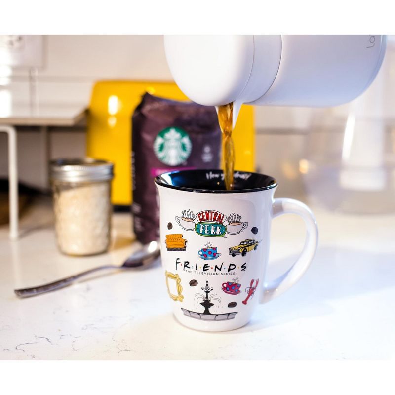 Silver Buffalo Friends Icons Wide Rim Latte Mug | Holds 16 Ounces, 4 of 7