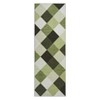 Machine Washable Plaid Checkered Design Non-Slip Rubberback Runner Rug Modern Abstract Geometric Print Carpet - 2 of 4