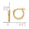 Black Bow Jewelry 9mm Children's Hinged Post Hoop Earrings in 14k Yellow Gold - 4 of 4