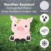 Big Dot of Happiness Girl Farm Animals - Yard Sign and Outdoor Lawn Decorations - Pink Barnyard Baby Shower or Birthday Party Yard Signs - Set of 8 - 3 of 4