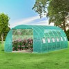 VEVOR Walk-in Tunnel Greenhouse, 20 x 10 x 7 ft Portable Plant Hot House with Galvanized Steel Hoops, 3 Top Beams, Diagonal Poles, Green - 2 of 4