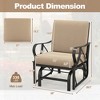 Tangkula 2 Pieces Patio Glider Chair Outdoor Metal Glider w/ Seat & Back Cushions Backyard Poolside - 3 of 4