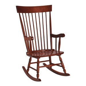 Gift Mark Modern Wooden Rocking Chair - Cherry - 1 of 3