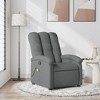 vidaXL Massage Recliner Chair Dark Gray Polyester - Manual Push Back With Massage - 2 of 4