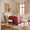 POVISON Modern Luxury Upholstered Dining Chairs Set of 2, Accent Side Chairs, Beige & Brown - 2 of 4