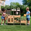 ROBOTIME Play Food And Toy Kitchen Set, Wooden Pretend Play Kitchen with Plant Growing Box, Sink, Gift for Girls Boys, Brown, 14.9"*47.6"*36.22" - 4 of 4