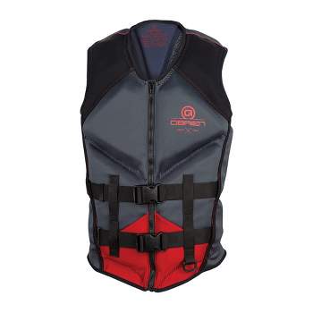 O'Brien 2221775 Men's Recon Elongated Flex Fit Neoprene CGA Safety Life Jacket with V Split Back and Shoulder Panels, Size Medium, Red