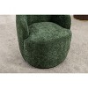 PAGED Chenille Fabric Swivel Accent Chair Modern Living Room Chairs with Round Swivel Base, Barrel Chair for Living Room - 3 of 4