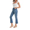 Women's Capri High Rise Tonal Crop Flare Jeans - GOLDEN - 3 of 4