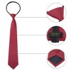 Allegra K Men's Pre Tied Formal Casual Zipper Solid Color Adjustable 8cm-wide Tie - 3 of 4