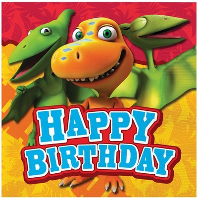 Treasures Gifted Dinosaur Train Napkins - Dinosaur Train Party Supplies - 16 Pack