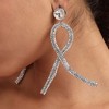 Women's Twisted Bling Drop Earrings - Chalice Silver - 4 of 4