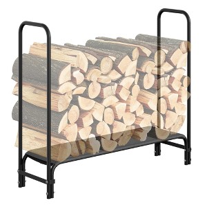 Black Heavy-Duty Firewood Rack，for Indoor/Outdoor Wood Storage - 1 of 4