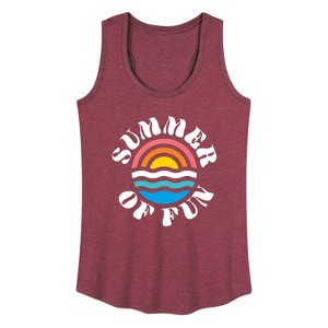 Women's - Instant Message - Summer Of Fun Graphic Racerback Tank - 1 of 4