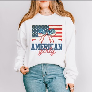Simply Sage Market American Girly Flag Coquette Sweatshirt - 1 of 4