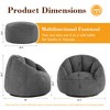 GYIIYUO 47" Giant Bean Bag Chair for Adults - Comfy Plush Shell Soft Accent Chair, Oversized Cozy Lounge Floor Sofa Reading Chair - 3 of 4