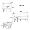 Nellie 4-Piece Iron Frame Patio Conversation Set with Acacia Wood Round Coffee Table, Outdoor Furniture - Maison Boucle - 4 of 4