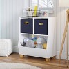 RiverRidge Kids' CatchAll 24" Toy Storage Organizer with 2 Cubbies and 2 Storage Compartments White with 2 Fabric Bin - image 2 of 4