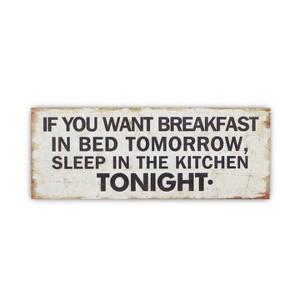 Cheung's Mia If You Want Breakfast Wooden Wall Sign - 1 of 4