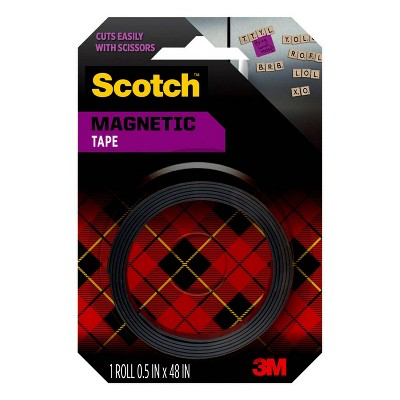 Scotch .5 X 4' Repositionable Magnetic Tape - Black : Target