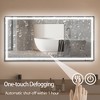 Modern Large Rectangular Dimmable HD Framed Wall Mounted Backlit LED Bathroom Vanity Mirror in Black(72"x36") - 3 of 4
