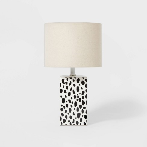 Leopard Base Lamp with Cylinder Shade Black/White - Pillowfort™ - image 1 of 4