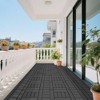 Hrinhom 44 pieces H style 12 inch balcony deck tiles, DIY interlocking deck floor tiles, indoor and outdoor floor tiles - 4 of 4