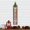 Northlight 31.5" Green Christmas Tree and Red Star Tall Wooden Welcome Porch Board Sign Decoration - 2 of 4