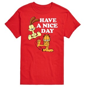 Men's - Garfield - Have A Nice Day Garfield and Odie Short Sleeve Graphic T-Shirt - 1 of 3