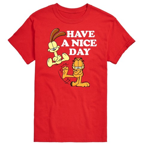 Men's - Garfield - Have A Nice Day Garfield and Odie Short Sleeve Graphic T-Shirt - image 1 of 3