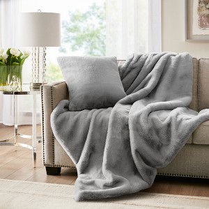 LIVN CO. Premium Faux Fur Square Decorative Pillow - 1 of 4