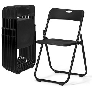Karl Home |Stackable Metal Folding Chair Set (Set of 10) - 1 of 4