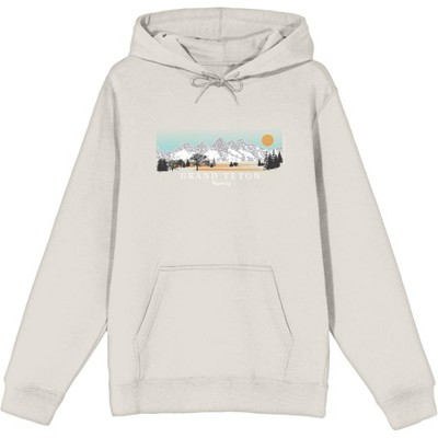 Adventure Society Grand Teton Wyoming Adult Long Sleeve Hoodie