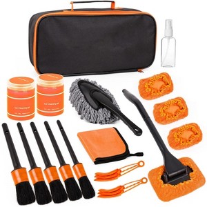 Aoibox Windshield Cleaner Tool, Car Detailing Kit with Interior and Exterior Detail Brushes, Auto Supplies & Accessories for Men and Women - 1 of 4