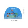 Unique Bargains Kid's Polyester Cartoon Dinosaur Swim Cap Blue Green 1 Pc - 4 of 4