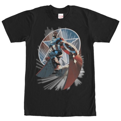 Men s Marvel Captain America Wings T shirt Target