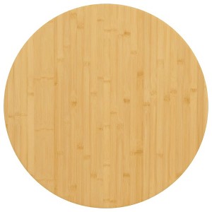 vidaXL Bamboo Round Table Top – Beautifully Unique, Durable, Versatile, Easy-to-Clean Table Top Ideal for Coffee Tables, - 1 of 4