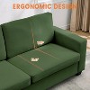 Modern Sofa, Oversized Corduroy Couch with Washable Cover, Deep Seat 3 Seater Couch with Wide Armrest, Comfy Cloud Sofa for Living Room - 4 of 4