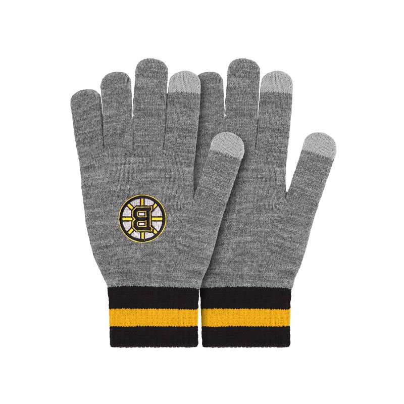 NHL Boston Bruins Gray Big Logo Glove, 1 of 5