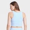 Women's Cotton Blend Ribbed Cropped Tank Top - Auden™ - 2 of 4