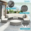 CAVINAS Patio Sectional Set, Rattan Patio Furniture Set with Center Table, Modern Outdoor Couch Set for Garden, Balcony - 3 of 4