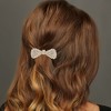 Unique Bargains Grace Crystal Bow Hair Barrettes 1 Pc - 2 of 4