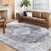 Area Rug Machine Washable Rug Non Slip Indoor Carpet Vintage Distressed Low Pile Rugs Foldable Retro Printed Rug for Bedroom Living Room Kids Room - 2 of 4